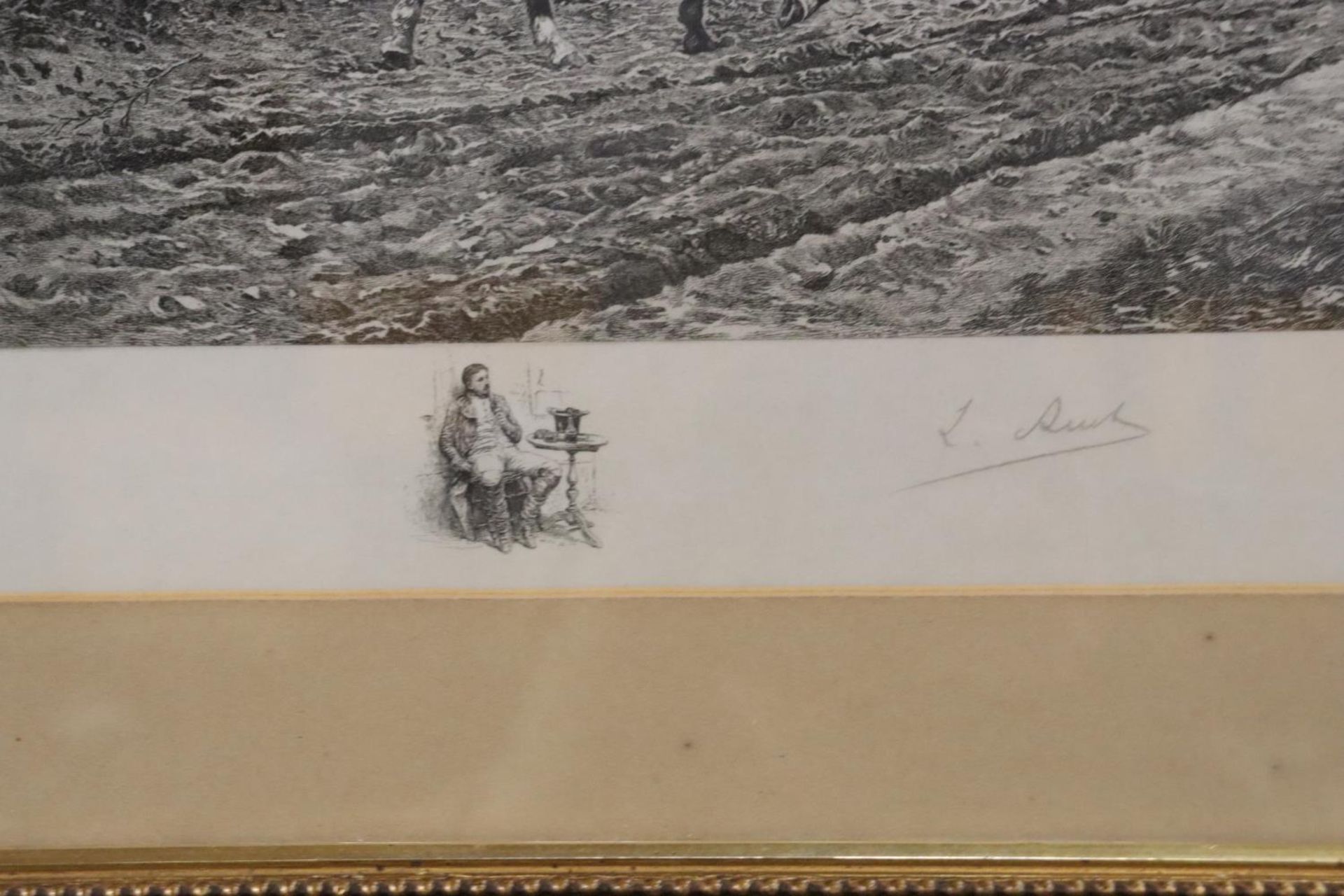 A VICTORIAN SIGNED PRINT OF A HORSEMAN - Image 3 of 4