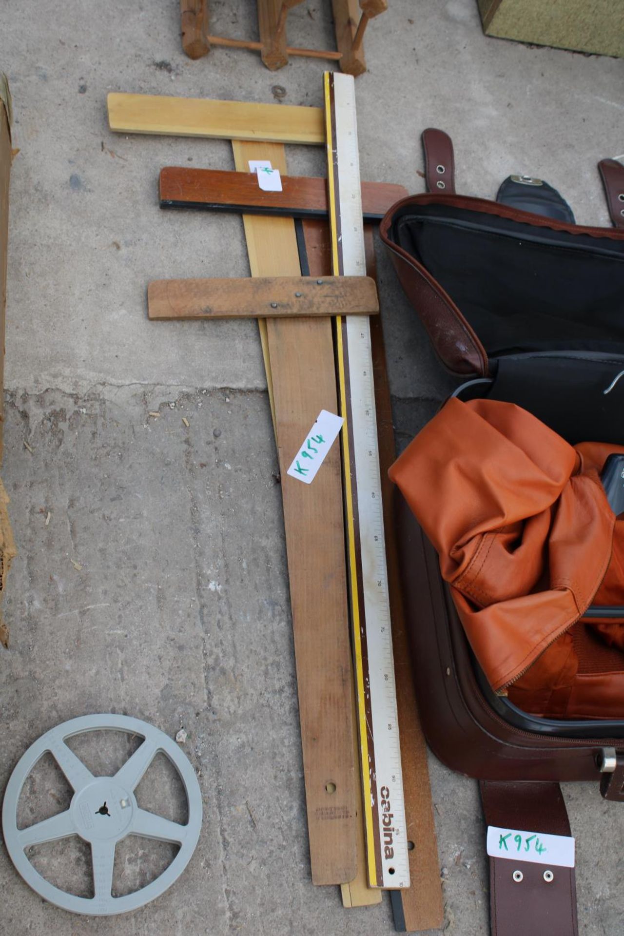 A SUITCASE, A JACKET AND MEASURING SQUARES ETC - Image 5 of 5