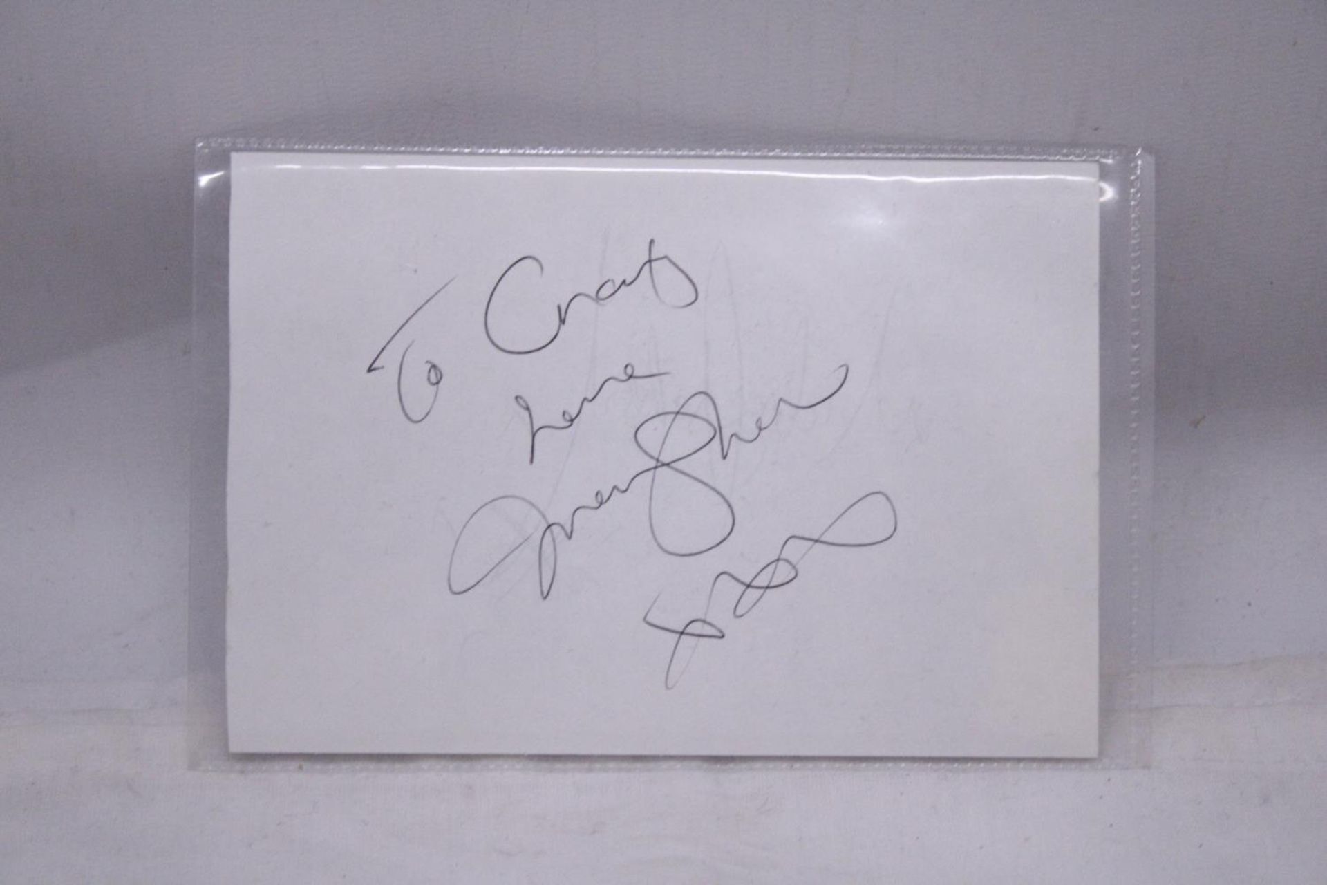 A GENUINE MICHAEL JACKSON AUTOGRAPH, TAKEN OUT OF THE PREVIOUS LOTS AUTOGRAPH BOOK, ORAL PROVENANCE - Image 2 of 2