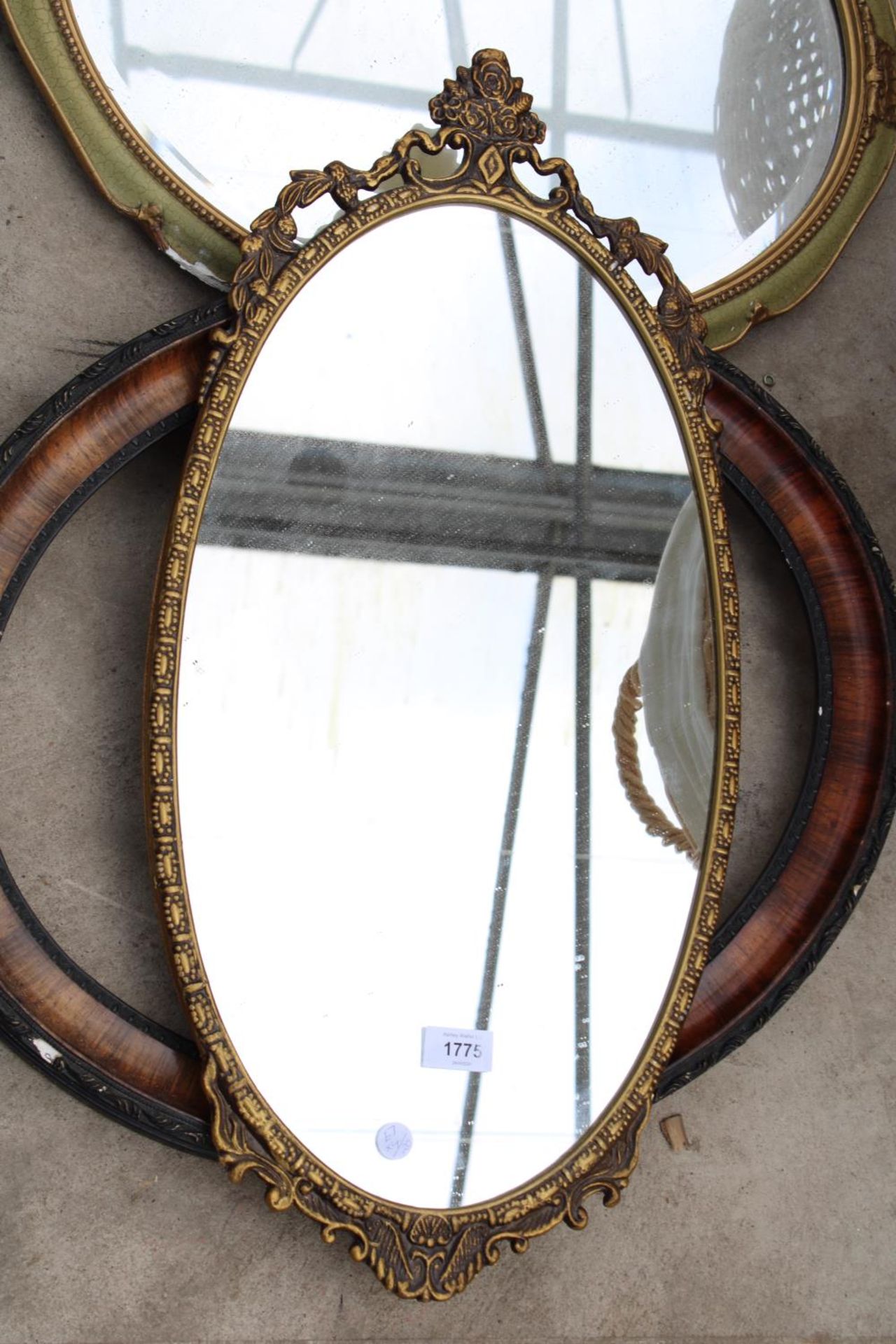 THREE VARIOUS MIRRORS AND A FRAME - Image 2 of 2
