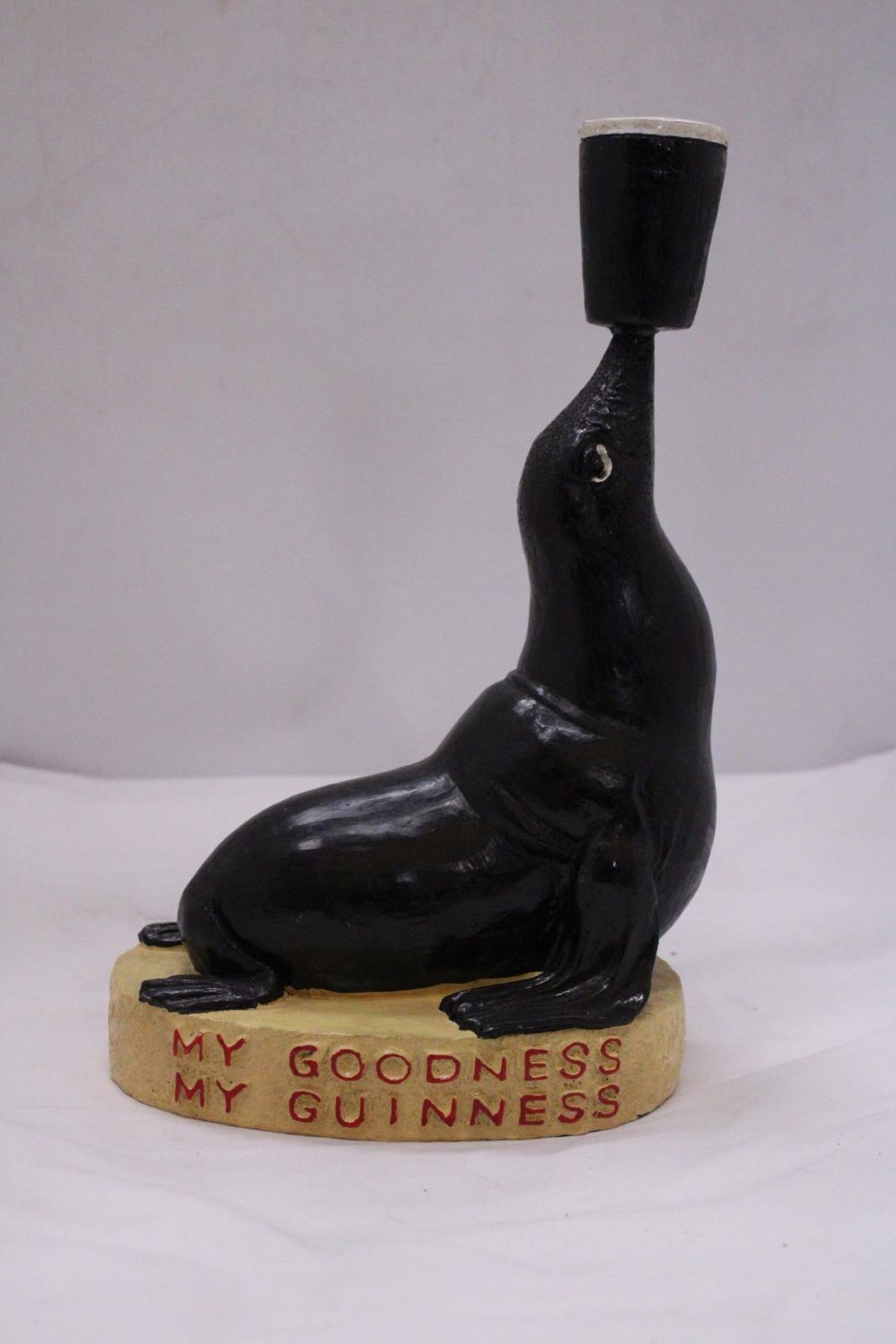 A MY GOODNESS MY GUINESS ADVERTISING RESIN SEAL APPROXIMATELY 11.5" TALL - Image 4 of 5