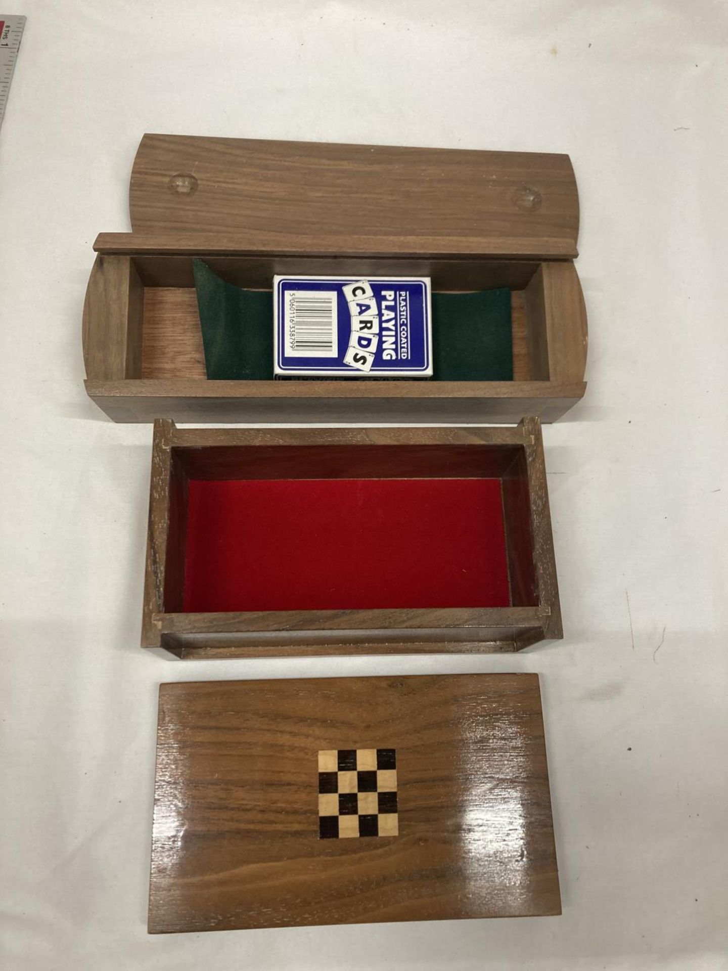 TWO CARD BOXES HANDCRAFTED BY GORDON WARR WITH LETTER OF PROVENANCE - Image 2 of 5
