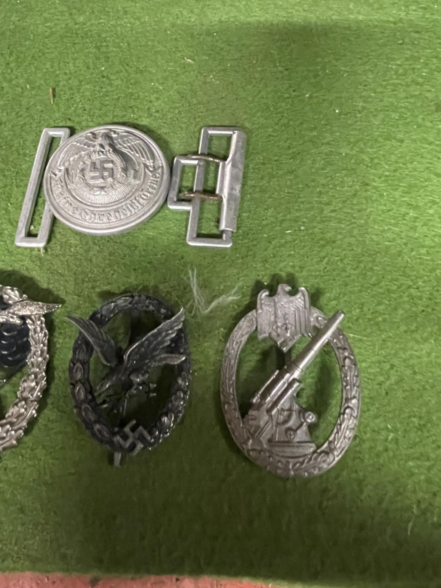 SIX THIRD REICH CAP BADGES - Image 3 of 4