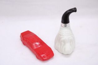 TWO AVON ITEMS TO INCLUDE A BLOODHOUD PIPE AND SPORTS CAR (BOTH FULL)