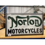 A NORTON MOTORCYCLES ILLUMINATED LIGHT BOX SIGN
