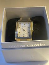 A PIERRE CARDIN WRIST WATCH IN A PRESENTATION BOX