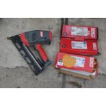 A SENCO BATTERY POWERED NAIL GUN AND NAILS (NO BATTERY)