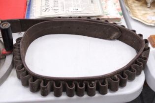 A LEATHER CARTRIDGE BELT