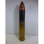 A WORLD WAR I INERT 18LB SHRAPNEL SHELL, HEIGHT 57CM