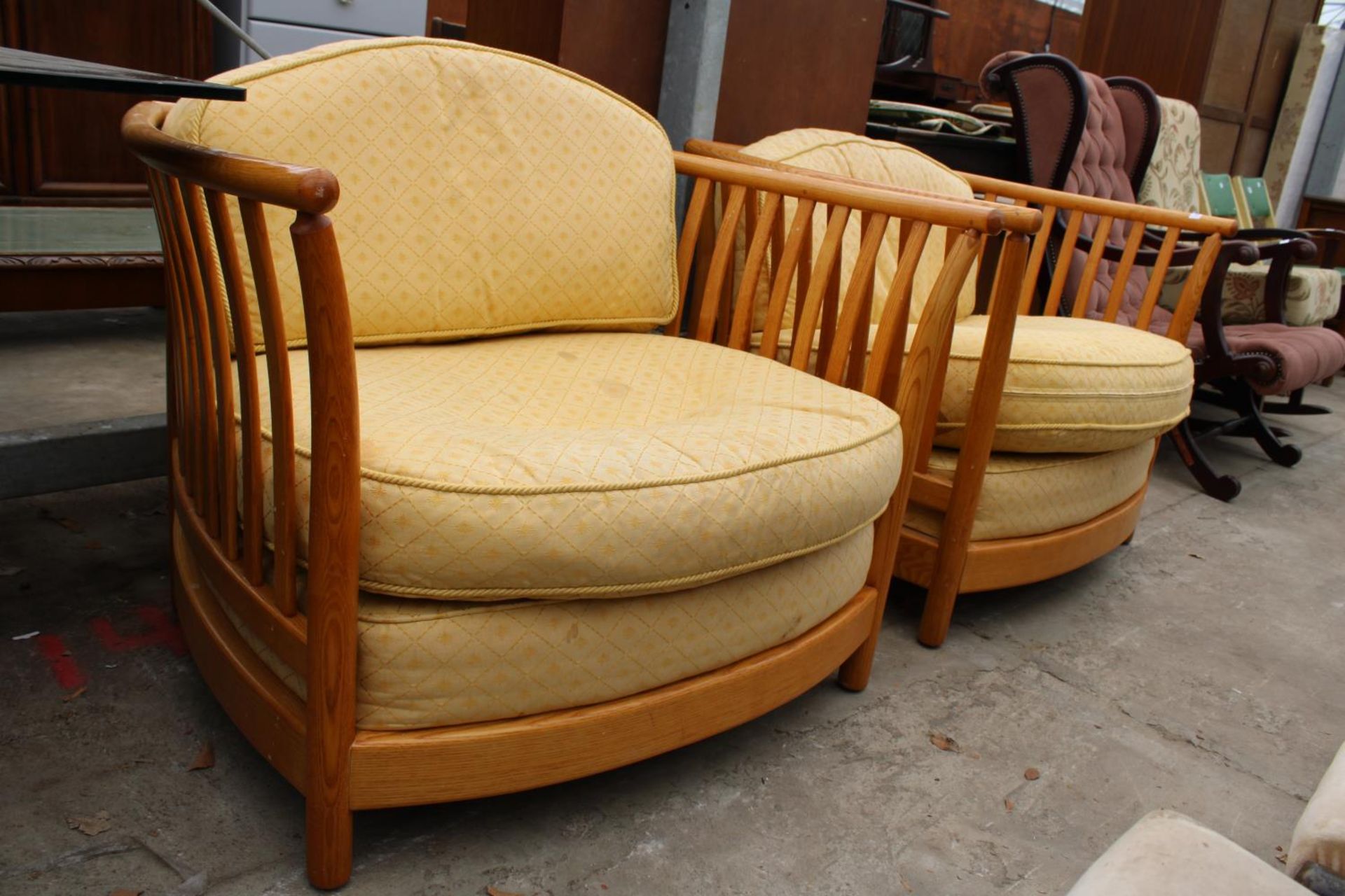 A PAIR OF ERCOL RENAISSANCE LOW BACK EASY CHAIRS - Image 3 of 6