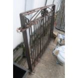 PAIR OF HEAVY DUTY WROUGHT IRON GATES 3FT HIGH TO FIT 8FT GAP NO VAT
