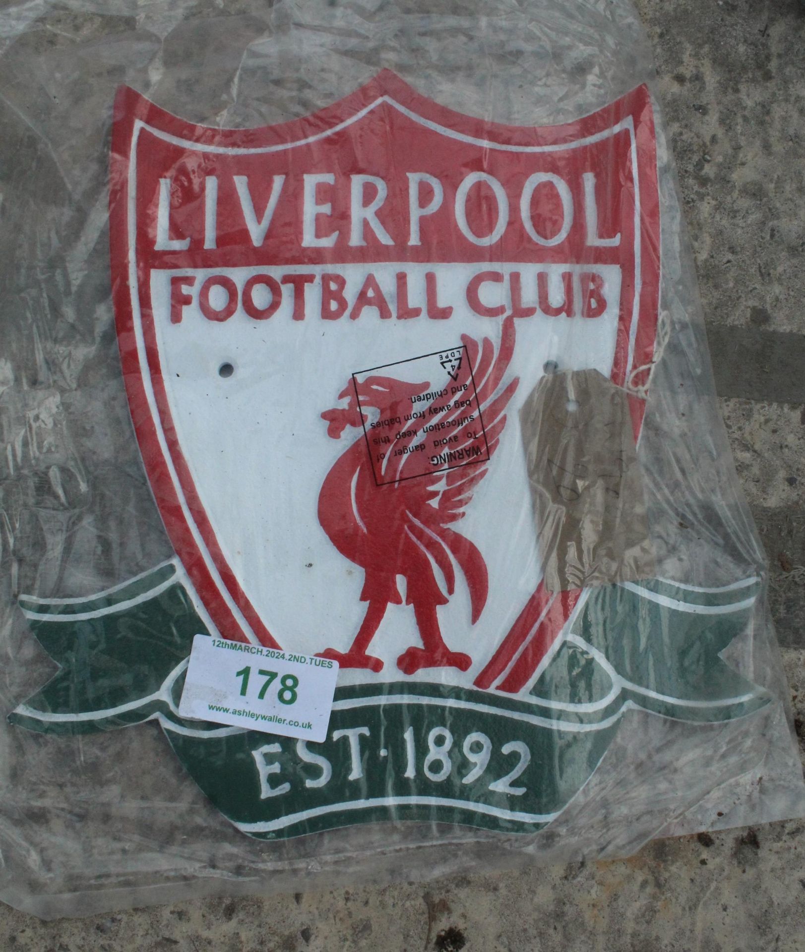 CAST IRON LIVERPOOL SIGN NO VAT