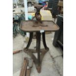 BLACKSMITHS LEG VICE ON STAND NO VAT