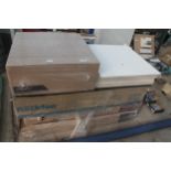 4 BOXES CEILING TILES & PLASTIC SHEETING. NO VAT