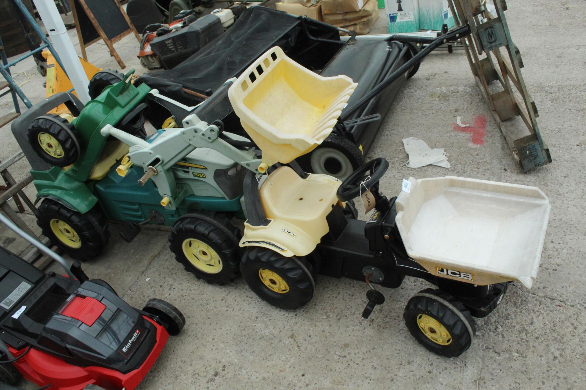 JOHN DEERE PEDAL TRACTOR AND JCB PEDAL TRACTOR + VAT