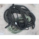 10M LARGE BLACK YACHT ROPE AND 5M MEDIUM BLACK YACHT ROPE NO VAT