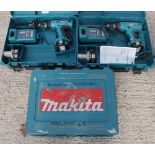 3 MAKITA BATTERY DRILLS + VAT