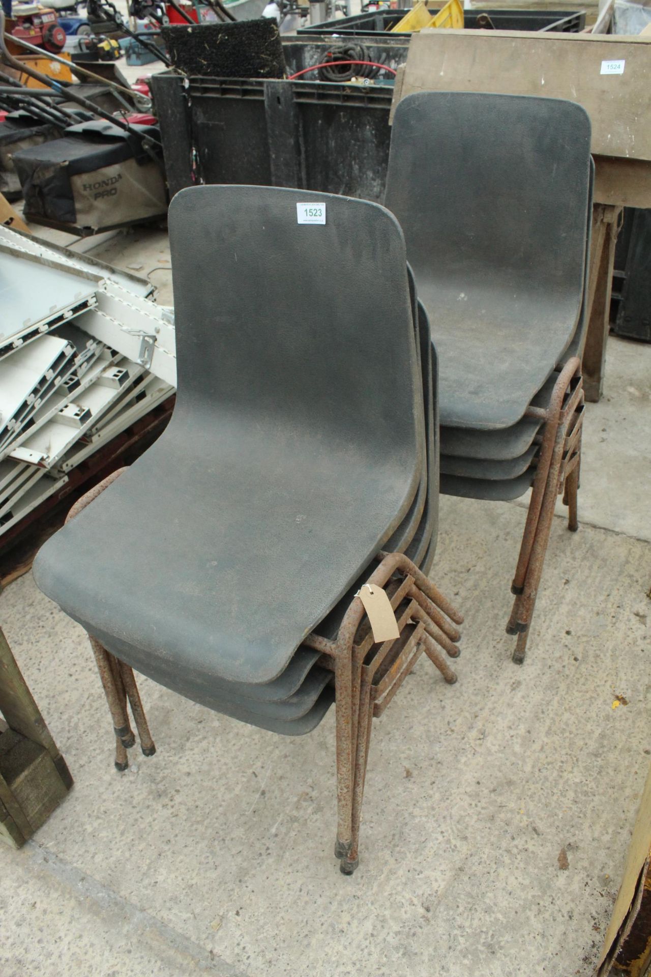 8 FARM CHAIRS NO VAT