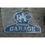 ALU RAC APPROVED GARAGE SIGN NO VAT