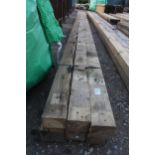 6 TIMBERS 4 X 3 AND 18 FT LONG NO VAT