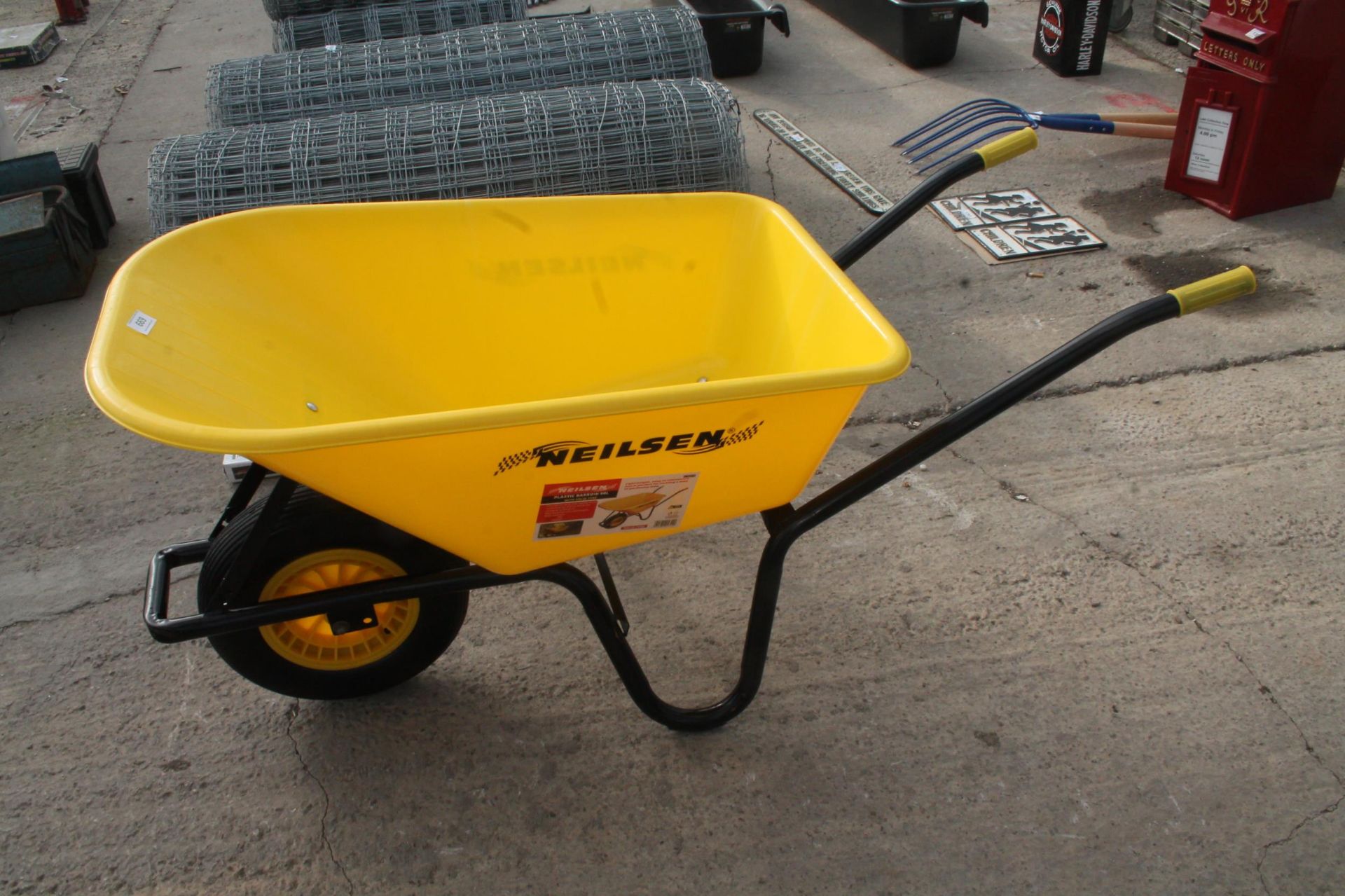 A NEW WHEEL BARROW + VAT