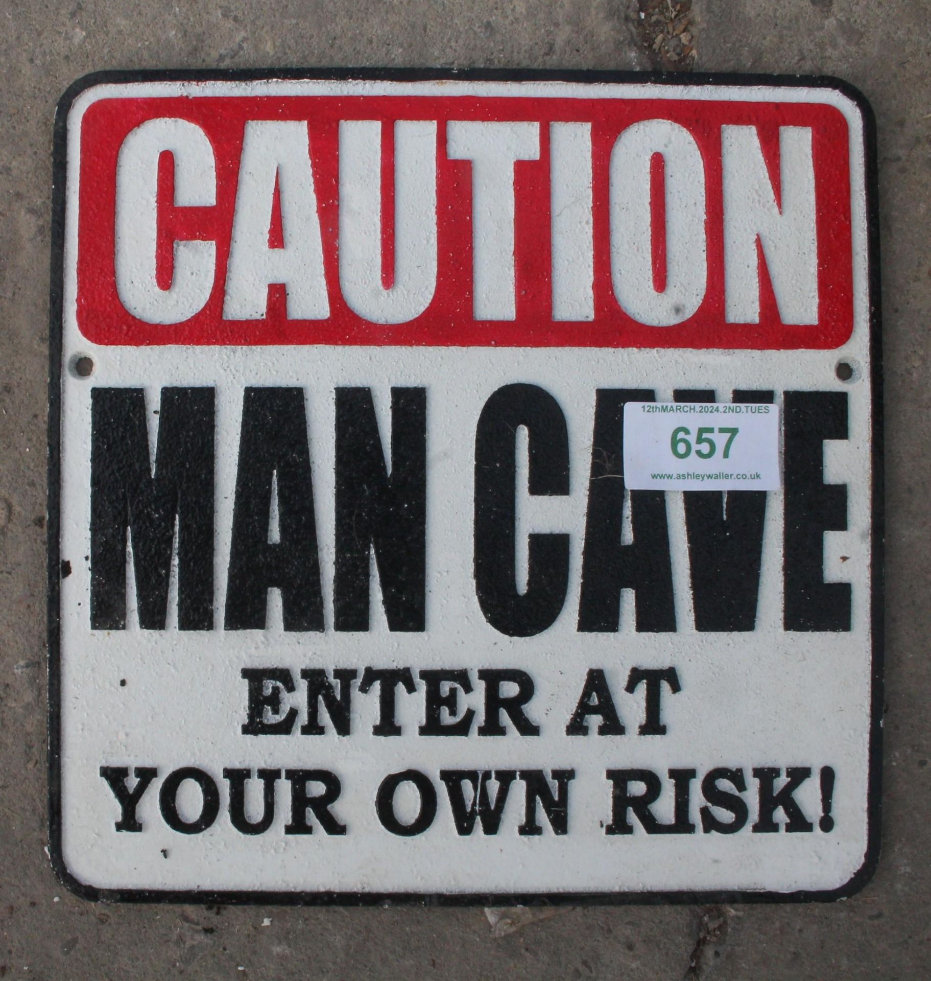 MAN CAVE SIGN + VAT