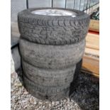 4 LAND ROVER WHEELS AND TYRES 235/70-R17 NO VAT