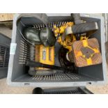 DEWALT RADIO, 5 TONNE JACK, EAR DEFENDERS AND CRATE + VAT