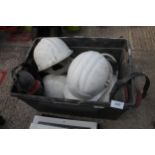 BOX OF SAFETY HELMETS AND EAR PROTECTORS NO VAT