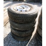 4 WHEELS AND TYRES 195/R14 NO VAT