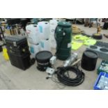 COMPLETE HYDROPONIC FLOOD AND DRAIN SYSTEM, TIMER, PUMP AND COOL TUBE LAMP INCLUDED ALL WORKING (