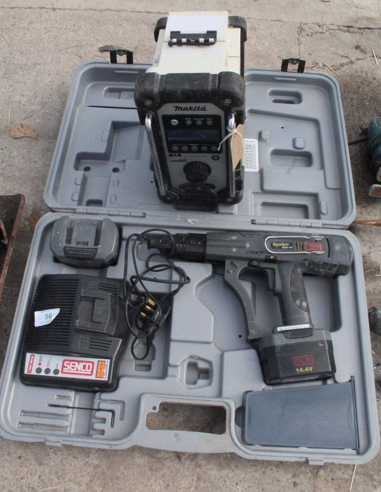 MAKITA RADIO AND SENCO SCREW GUN NO VAT