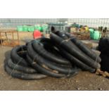 3 ROLLS OF BLACK PLASTIC PIPING NO VAT