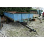 A TWO WHEEL 3 TON TIPPING TRAILER IN WORKING ORDER NO VAT