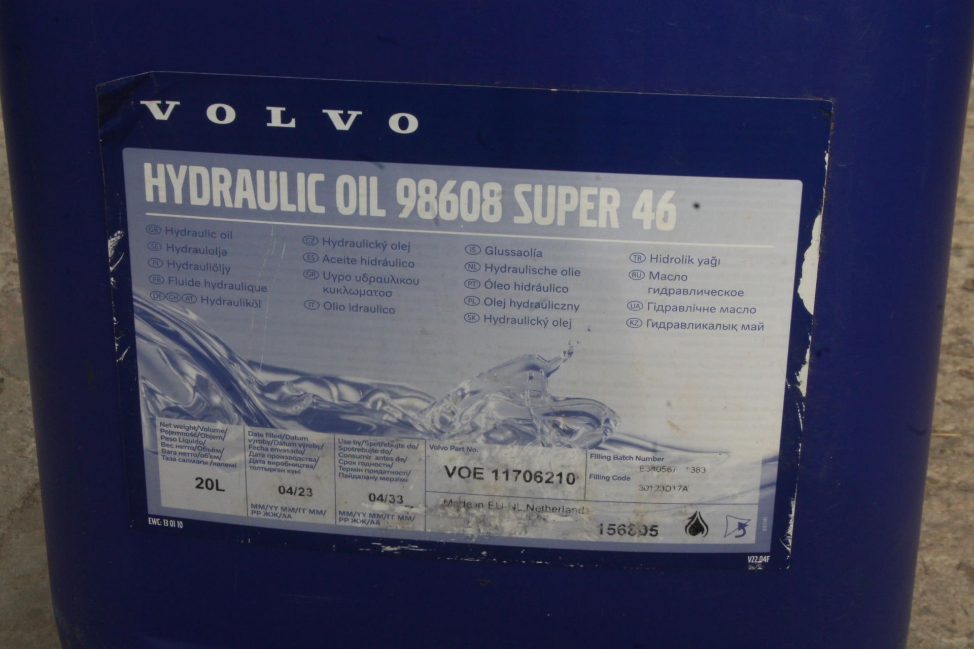 20 LTR HYDRAULIC OIL NO VAT - Bild 2 aus 2