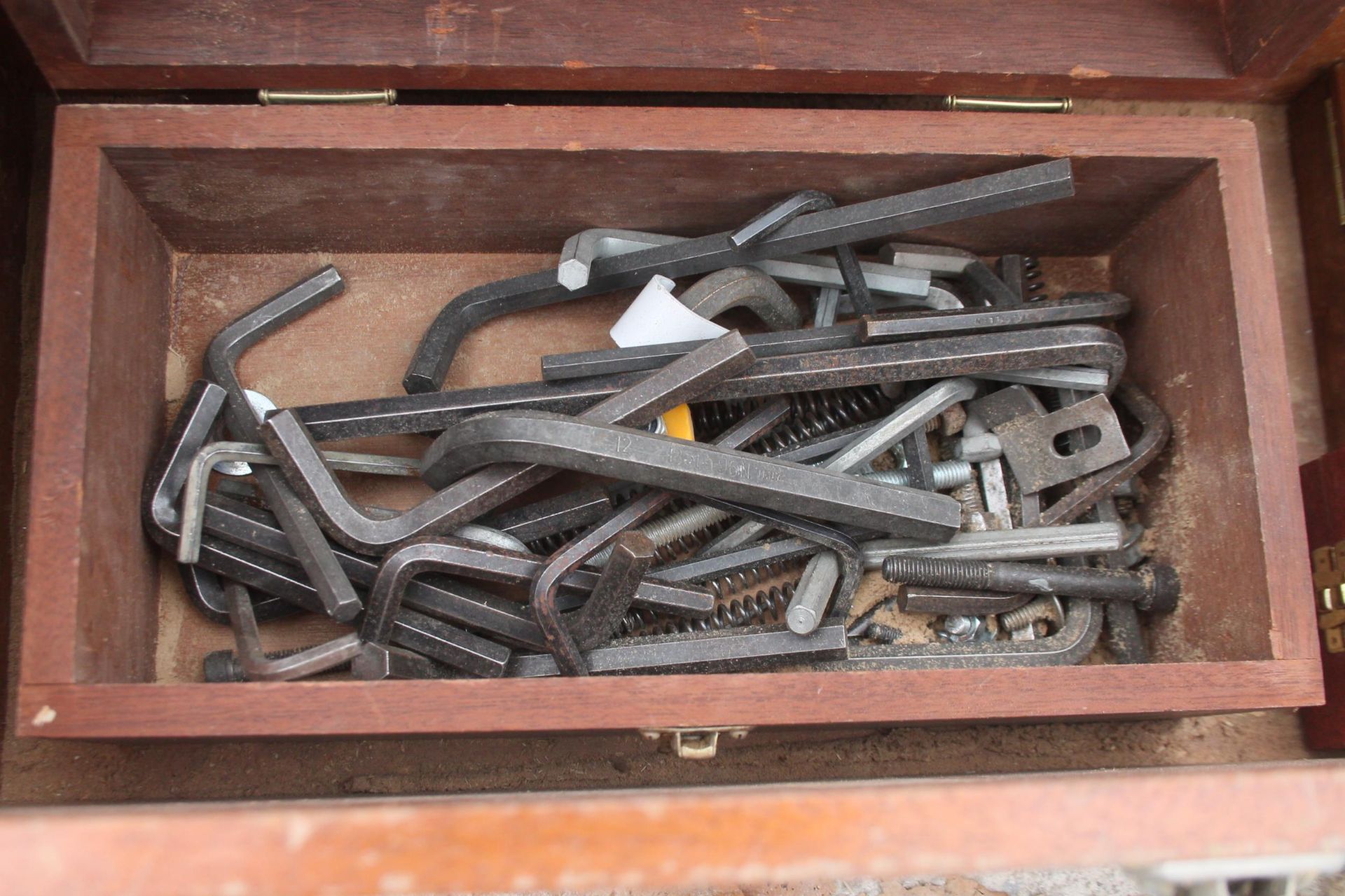 SELECTION OF WOODEN BOXES WITH ALLEN KEYS ETC. + VAT - Image 2 of 3