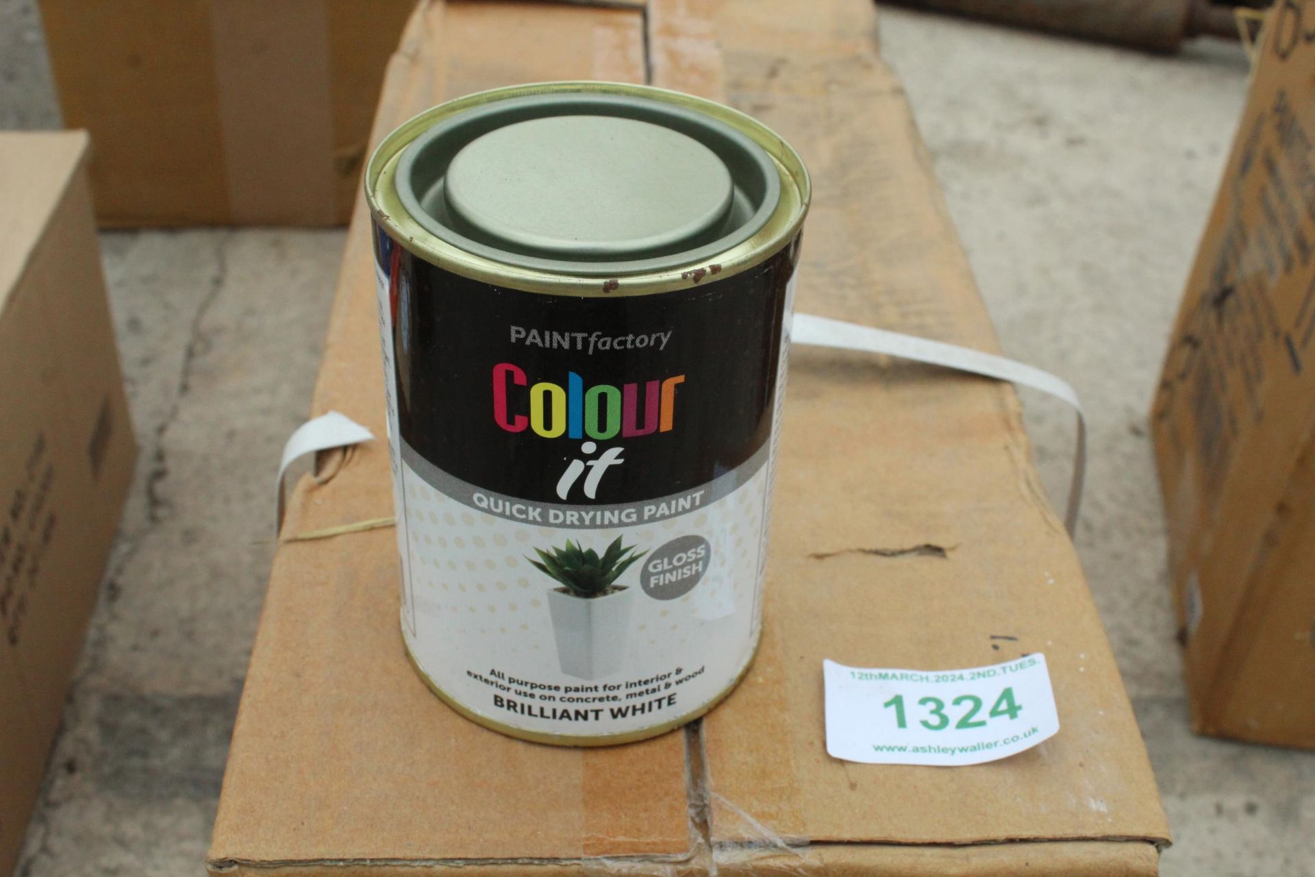 24 TINS OF NEW WHITE GLOSS PAINT NO VAT - Image 2 of 2