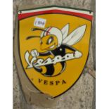 VINTAGE STYLE ENAMEL VESPA SIGN NO VAT