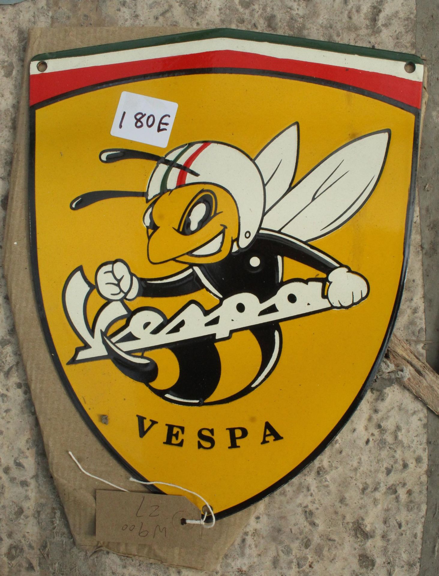 VINTAGE STYLE ENAMEL VESPA SIGN NO VAT