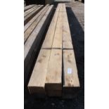 6 TIMBERS 4 X 3 AND 13'10" LONG NO VAT