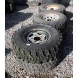 6 WHEELS AND TYRES 235/85-R16 NO VAT