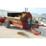 MARSHALL 9 CUBIC MANURE SPREADER RECENT FITTED DRIVE CHAIN IN GOOD WORKING ORDER + VAT