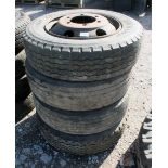 4 WHEELS AND TYRES 205/75-R17.5 NO VAT