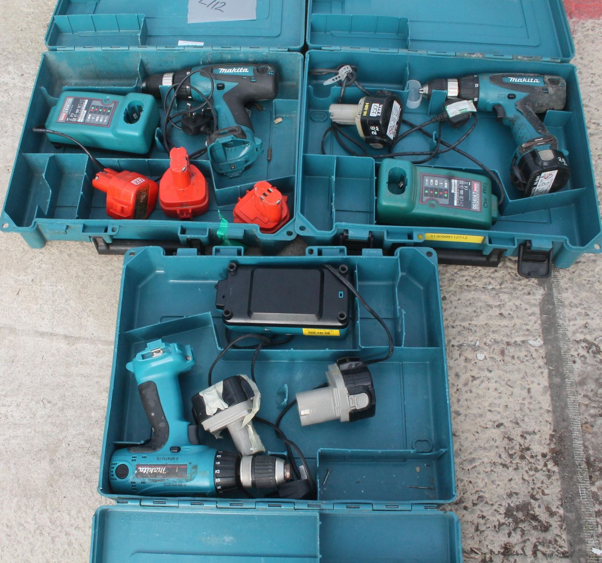 3 MAKITA BATTERY DRILLS + VAT