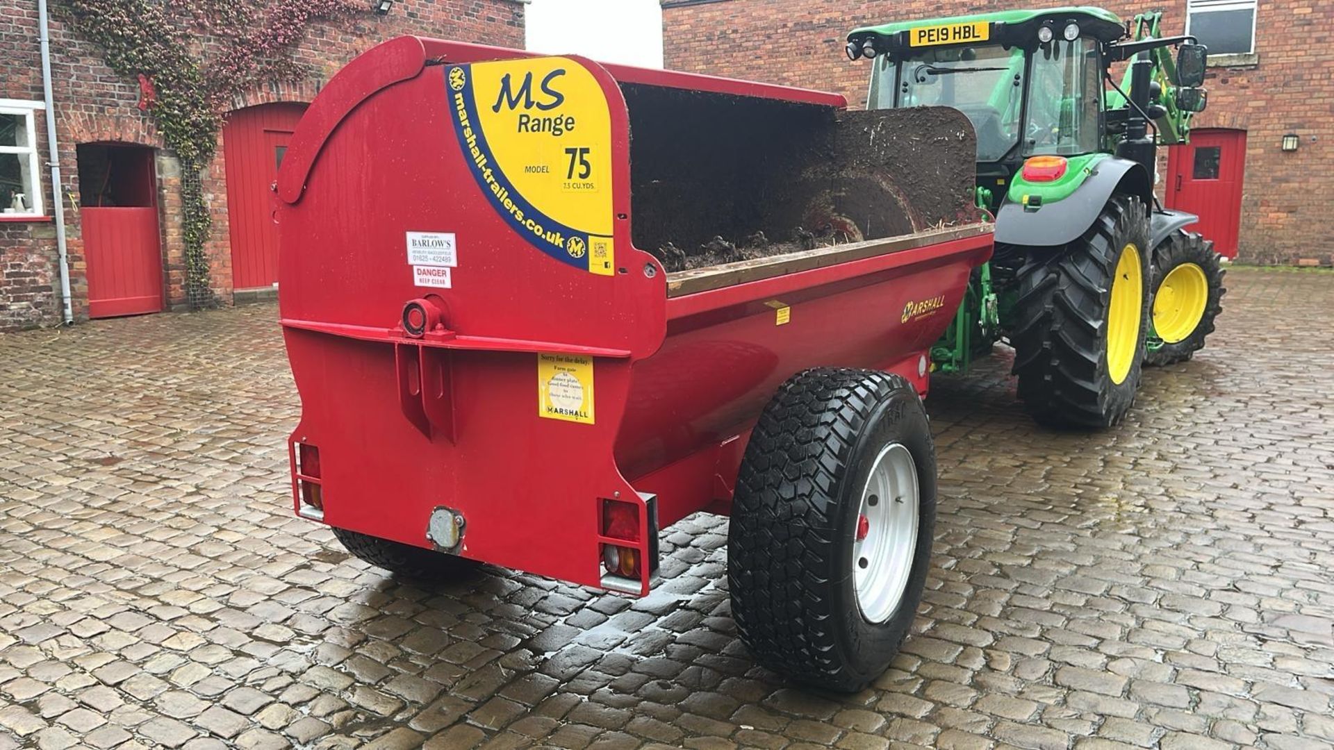 2016 MARSHALL MS 75 ROTARY MANURE SPREADER 7.5 CUBIC YARDS CARRYING CAPACITY 5 TONNE SERIAL NUMBER - Image 2 of 13