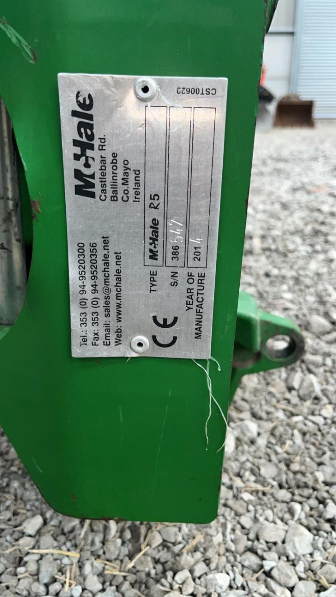 2014 MCHALE RS5 BALE SQUEEZE SERIAL NUMBER 386547 + VAT - Image 2 of 2