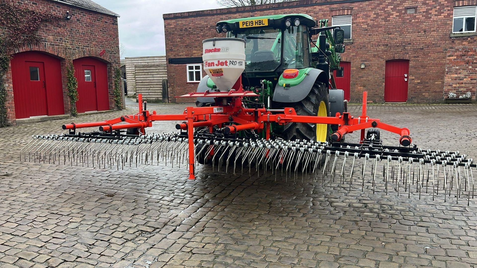 BROWNS GRASSMASTER SPRING TINE GRASS HARROWS WITH STOCKS FAN JET PRO 130 AIR SEEDER SERIAL NUMBER