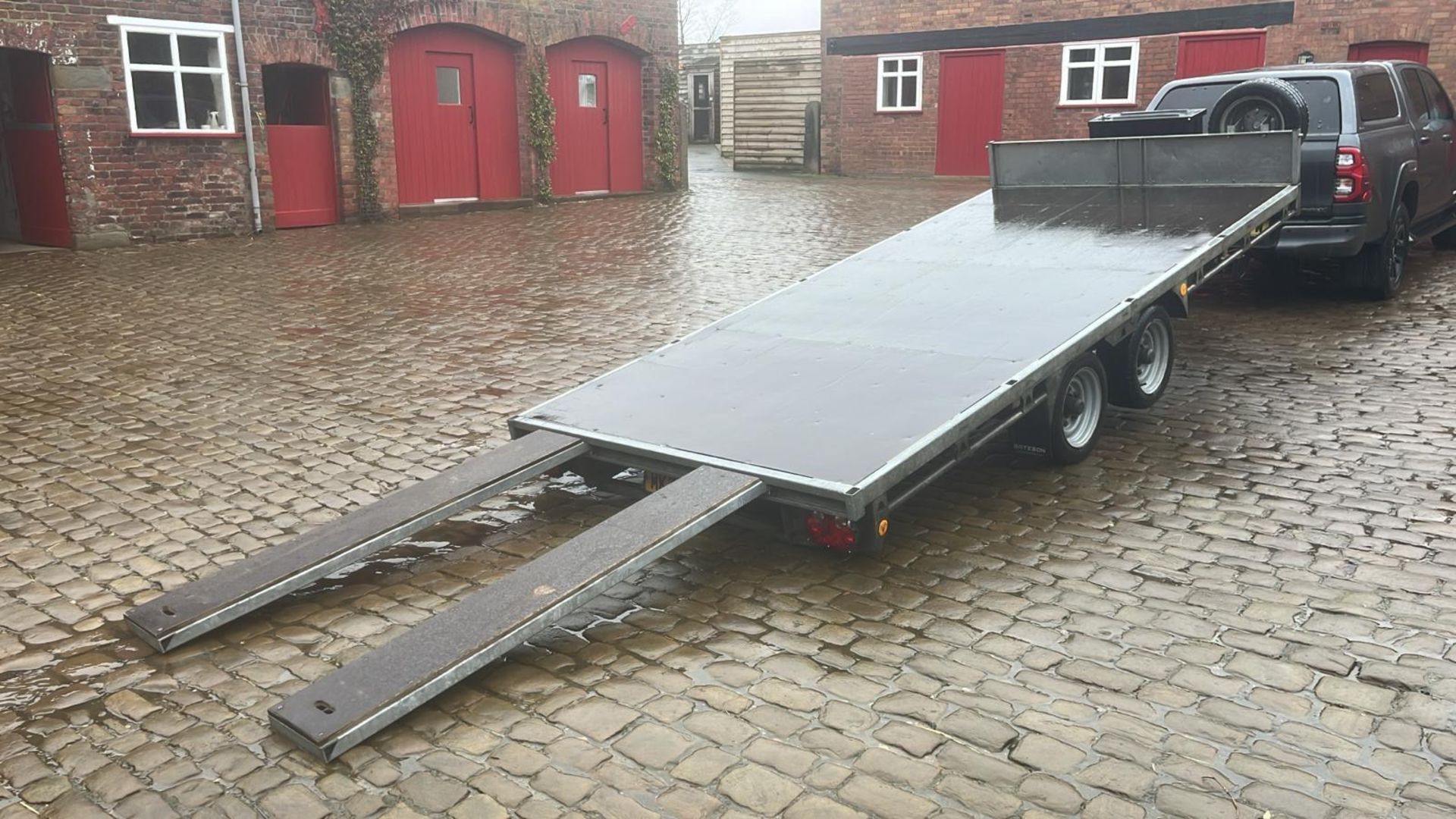 2021 BATESON 14' TWIN AXLE TILT BED TRAILER WITH RAMPS + VAT - Bild 4 aus 15