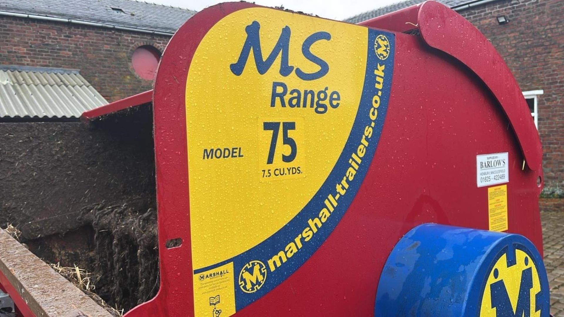 2016 MARSHALL MS 75 ROTARY MANURE SPREADER 7.5 CUBIC YARDS CARRYING CAPACITY 5 TONNE SERIAL NUMBER - Image 13 of 13