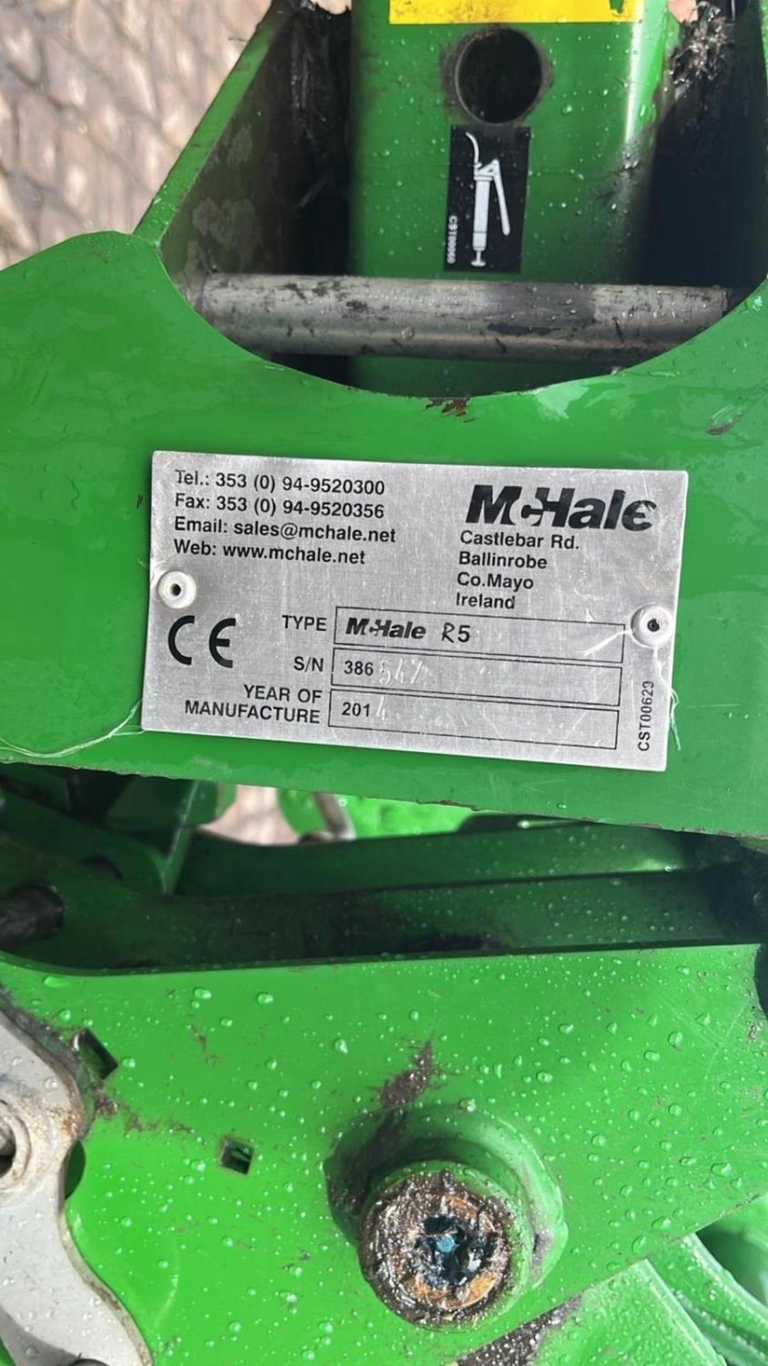 2014 MCHALE R5 BALE SQUEEZE SERIAL NUMBER 386548 + VAT - Image 8 of 11